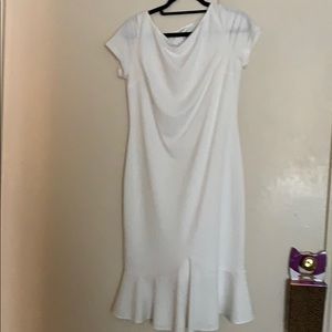 White dress fit and flare